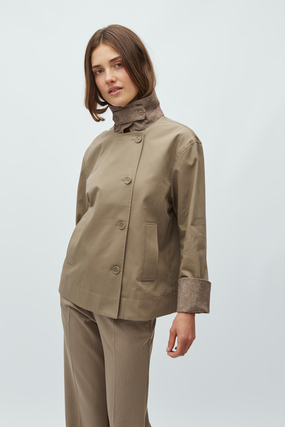 Bavina-M jakke - O46 Brindle Sand